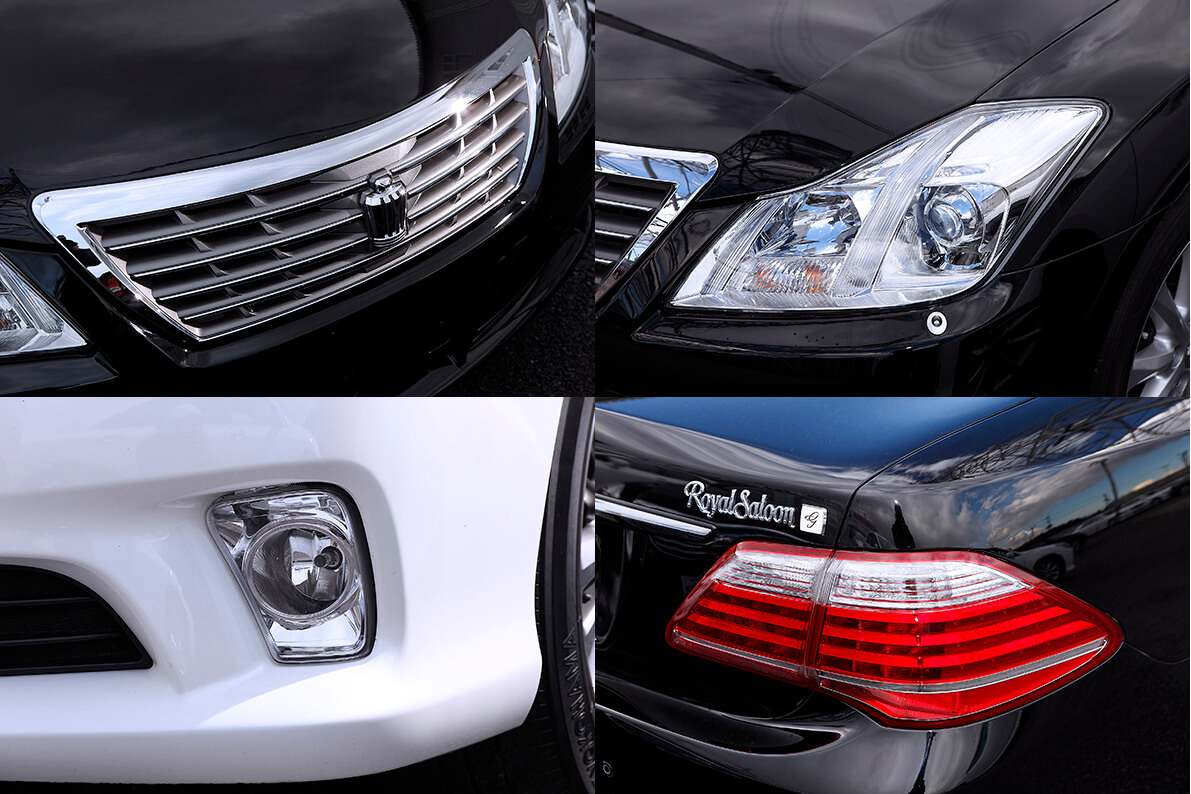 クラウン　200系　GRS202　ロイヤル　後期　右　ヘッドライト クラウン ロイヤル GRS200 後期 純正 HID ヘッドライト 右 HCHR-686